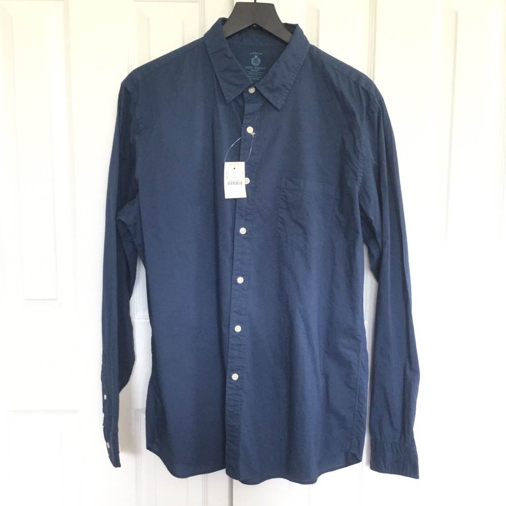 J.Crew *NWT* Lightweight Blue Button Up Sz Large
